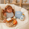 Dolly Lunch Pack pour poupée – Vichy bleu Salli Collective – autre vue