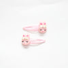 Adorable duo de barrettes Bella Yuko B. : deux lapins roses pailletés pour sublimer les coiffures des enfants. Accessoire mignon, pratique et durable !
