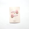 barrettes enfant lapins roses paillete yuko b duo accessoires cheveux