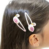 barrettes cygnes pailletees enfant duo yuko b accessoires cheveux fille