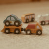 Ensemble de 9 véhicules en bois Little Dutch – bus, taxi, ambulance, camion et voitures