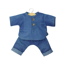  Ensemble Andrea en jean bleu avec boutons en bois pour poupées Gordis – Minikane