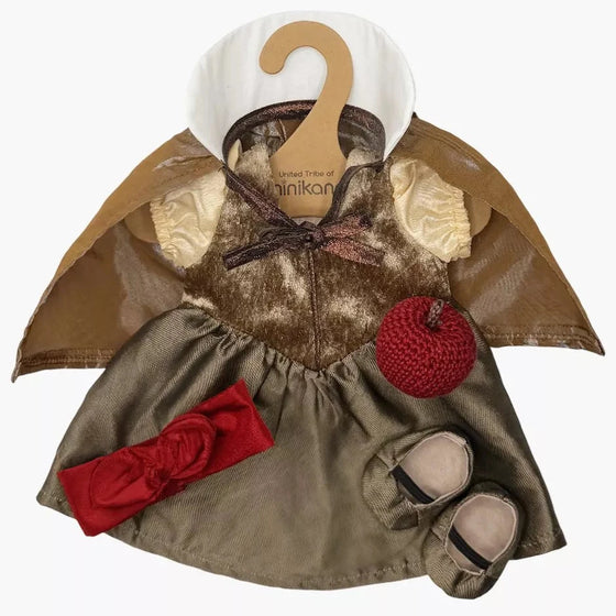 Déguisement Blanche-Neige pour poupée Minikane 34 cm avec robe, cape, bandeau, chaussures et pomme