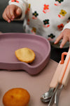 Ensemble de couverts pour enfants avec anneau tangerine The Cotton Cloud