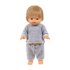 Poupée Gordis portant l’ensemble Jog Cocoone en nid d’abeille gris chiné – Minikane