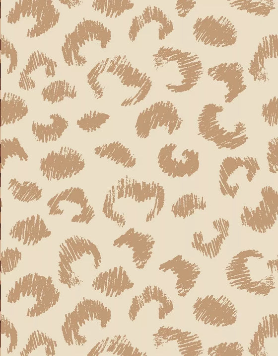 Ensemble jog Feline en molleton beige imprimé léopard pour poupées Babies Minikane