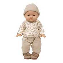  Ensemble Liam en molleton Féline, pantalon, sweat et bonnet poupées Gordis Minikane.