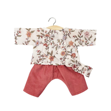  Ensemble Lili Giséle avec haut fleuri, pantalon en velours et headband pour poupées Gordis – Minikane