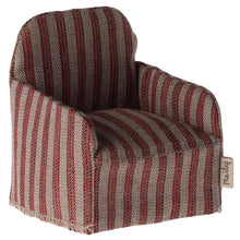  Fauteuil en tissu pour souris, rayé rouge, Maileg.