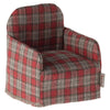 Fauteuil en tissu pour souris, vichy rouge, Maileg.