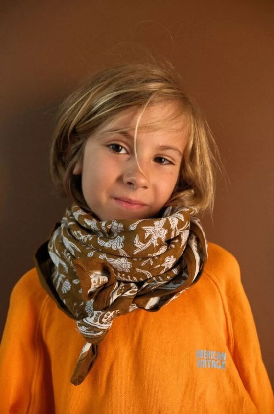 Foulard Calcutta olive So Family – accessoire mode mixte en coton