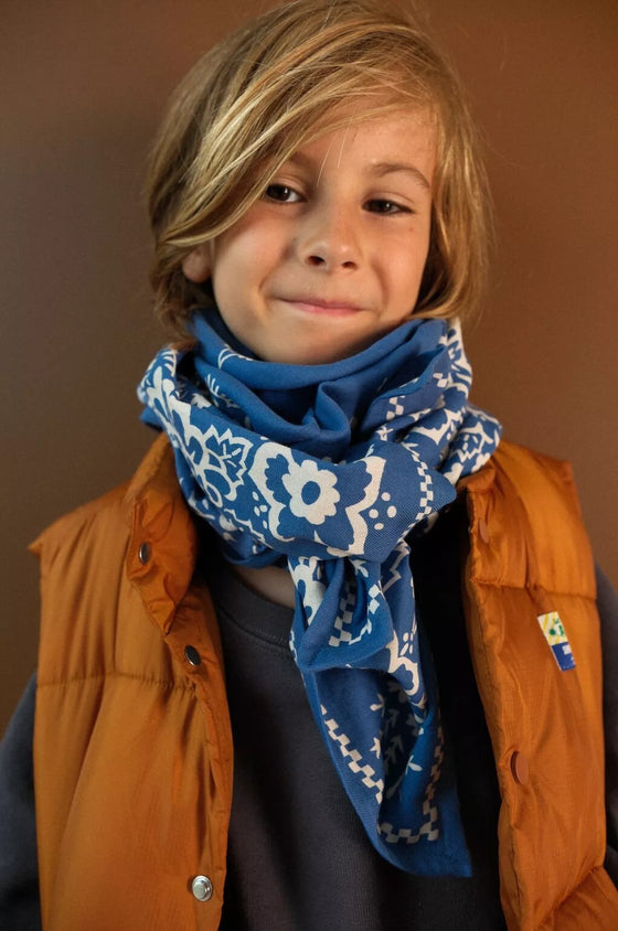 Foulard bandana ciel Mysore So Family en coton bio pour enfant et adulte