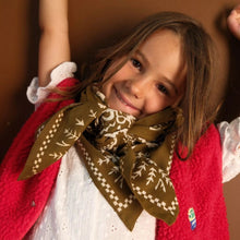  Foulard bandana kaki Mysore So Family en coton bio pour enfant et adulte
