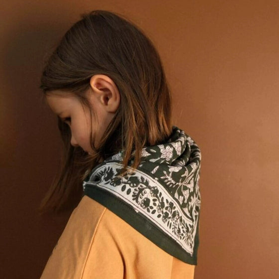 Foulard Calcutta vert foncé So Family – 50 ou 100 cm accessoire mode mixte en coton