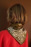 Foulard bandana kaki Mysore So Family en coton bio pour enfant et adulte