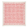 Foulard fond blanc à cœurs rouges – Atelier Wagram – Ma Biche concept store