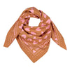 Foulard fond marron à cœurs roses – Atelier Wagram – Ma Biche concept store
