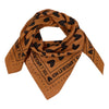 Foulard fond marron à cœurs noirs – Atelier Wagram – Ma Biche concept store