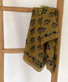 Foulard Ginger Mordoré Bellemme 50 x 50 cm ou 100 x 100 cm motif fleuri bleu
