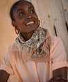Foulard Java Desert Bellemme 50 x 50 cm ou 100 x 100 cm motif floral