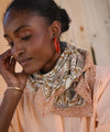 Foulard Java Desert Bellemme 50 x 50 cm ou 100 x 100 cm motif floral