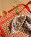Foulard Moss Lilas Bellemme 50 x 50 cm motif floral bohème
