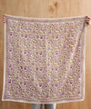 Foulard Moss Lilas Bellemme 50 x 50 cm motif floral bohème