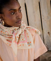 Foulard Rosa Sorbet d’Été Bellemme 50 x 50 cm ou 100 x 100 cm motif fleuri