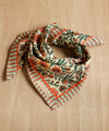 Foulard fleuri Ashley Pêche Bellemme 50 x 50 cm ou 100 x 100 cm