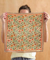 Foulard fleuri Ashley Pêche Bellemme 50 x 50 cm ou 100 x 100 cm