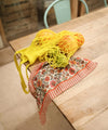 Foulard fleuri Ashley Pêche Bellemme 50 x 50 cm ou 100 x 100 cm