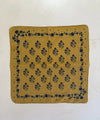 Foulard Ginger Mordoré Bellemme 50 x 50 cm ou 100 x 100 cm motif fleuri bleu