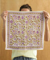 Foulard Moss Lilas Bellemme 50 x 50 cm motif floral bohème
