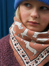 Foulard Teckel marron petit ou grand Maison Augustin.