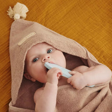  cape de bain personnalisable blush Petit Picotin bébé – serviette éponge avec capuche et prénom