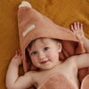 cape de bain Gabin personnalisable tomette Petit Picotin bébé – serviette éponge avec capuche et prénom