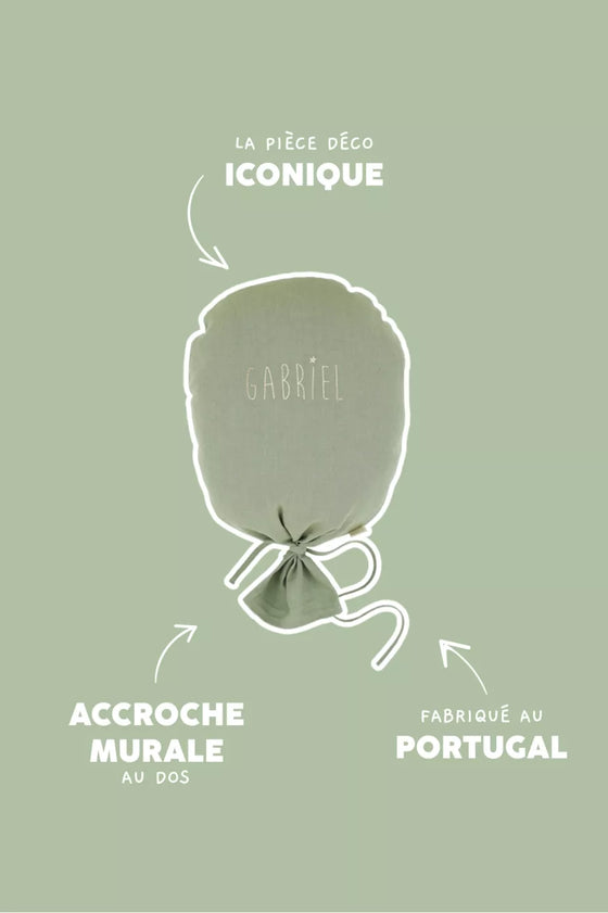 ballon Gaston décoratif personnalisable amande Petit Picotin – déco murale chambre bébé avec prénom
