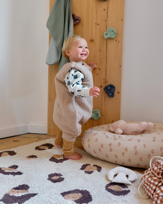 Gigoteuse à pieds retroussable Hiver, motif coeur, Tante Reine.