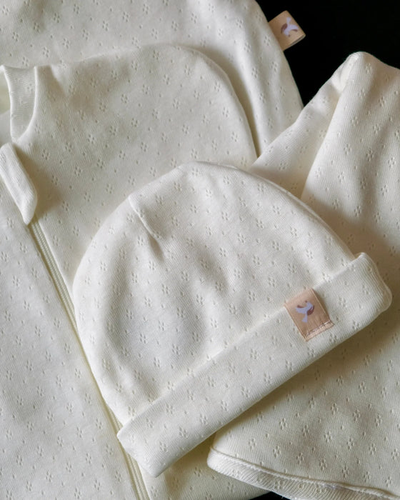 Gigoteuse d'emmaillotage pour nouveau né pointelle Tante Reine.