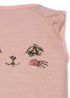 Gilet de flottaison enfant rose Kitty Powder Pink Konges Sløjd avec motif chat à sequins