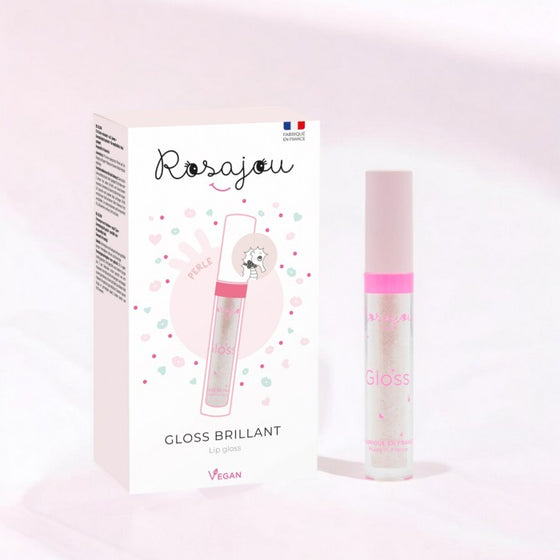 Gloss brillant Vegan à lèvres pour enfant Rosajou.