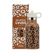  Gourde enfant caramel léopard Atelier Wagram en acier inoxydable 350 ml