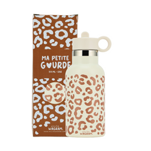  Gourde enfant crème léopard Atelier Wagram en acier inoxydable 350 ml