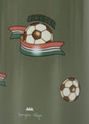 Gourde enfant verte motif football avec paille et brosse de nettoyage