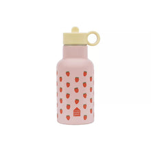  Gourde isotherme 350 ml Les Fraises Petit Jour Paris – inox, étanche, motif fraises rouges, pour enfants.