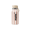 Gourde isotherme enfant 350 ml à rayures roses Zakuw en acier inoxydable
