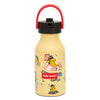 Gourde enfant 350 ml Hello Hossy Unicorn jaune motif licorne avec paille réutilisable et goupillon – bouteille inox école maternelle