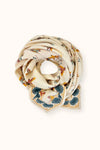 foulard apaches collections cerisier macadamia beige motif oiseaux