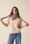 Foulard enfant et adulte 50 x 50 cm ou 100 x 100 cm Cœur Bleu Royal Apaches Collections