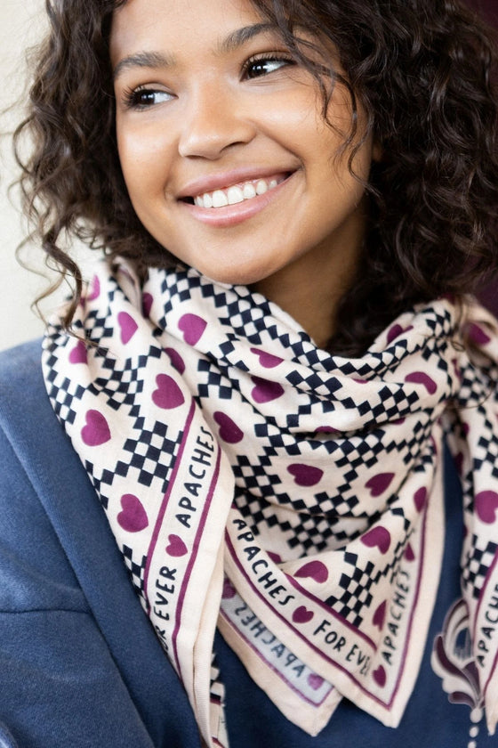 Foulard enfant et adulte Amor Macadamia Apaches Collections - accessoire mode famille